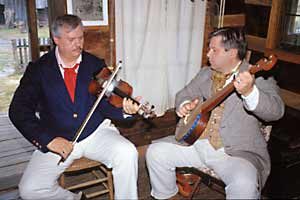 Musicians Everyday life was hard, but there was time for music and other social events.
