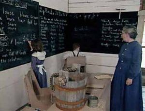 School Students often walked long distances to attend school. This is a one-room schoolhouse. The teacher would teach many grade levels together.