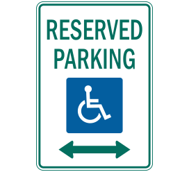 reserved parking sign